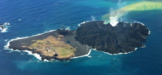 Volkanik ada "Niijima" büyümeye devam ediyor