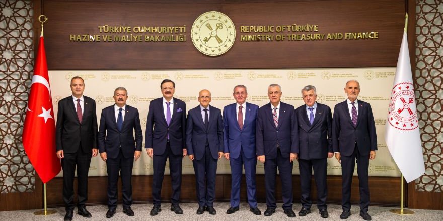 TOBB Heyeti, Cumhurbaşkanı Yardımcısı Yılmaz ve Bakan Şimşek ile Görüştü