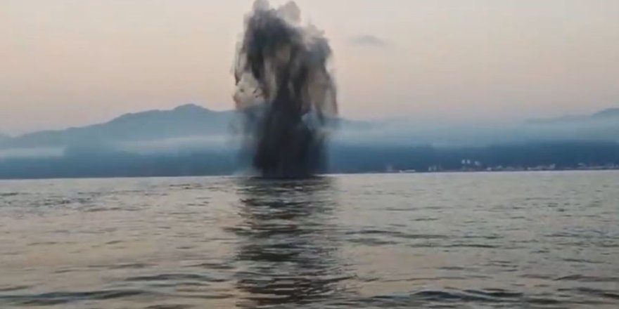 Hopa Açıklarındaki İnsansız Deniz Aracı Kontrollü Şekilde İmha Edildi