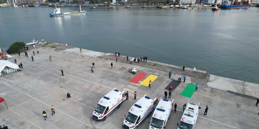 İki Yıl Önce Gemi Facialarının Yaşandığı Zonguldak’ta Gemi Kazası Tatbikatı Düzenlendi