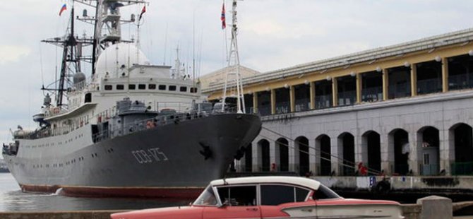 Rus istihbarat gemisi Küba'da