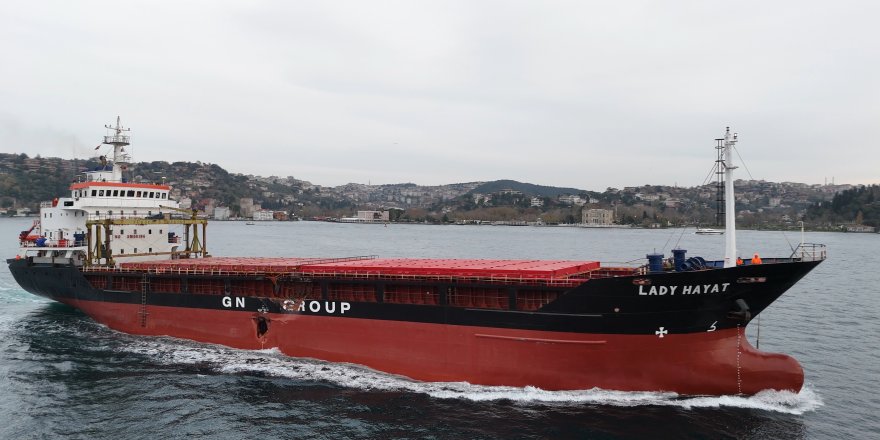 Sulina Kanalı’nda Hasar Gören “Lady Hayat” İstanbul Boğazı’ndan Transit Geçiş Yaptı