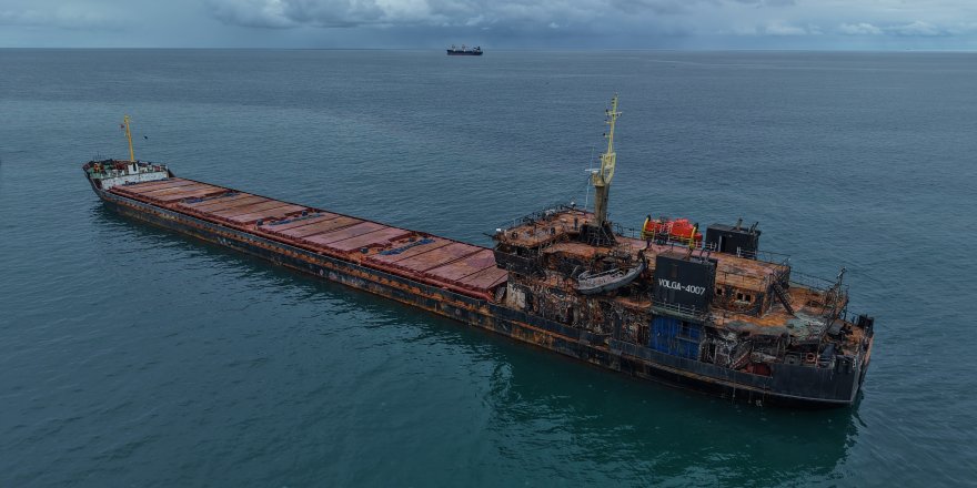 Savaşın İzlerini Taşıyan VOLGA-4007 İsimli Gemi Trabzon Açıklarında