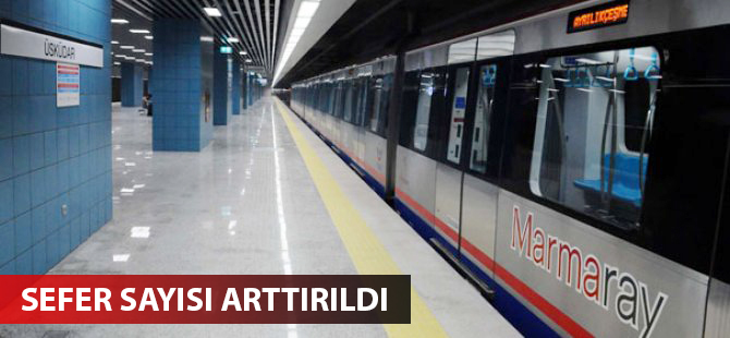 Marmaray'da sefer sayısı arttırıldı