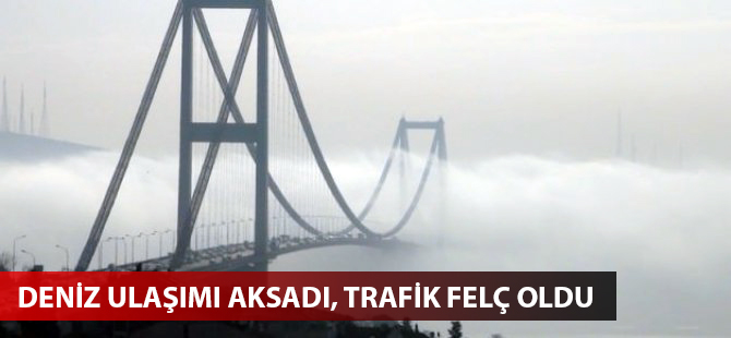 Yoğun sis Boğaz'ı deniz ulaşımına kapattı