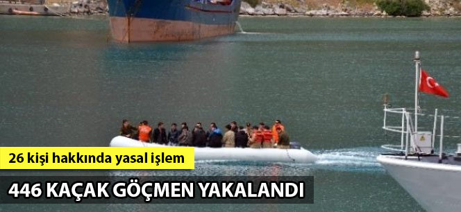 Mersin'de 446 kaçak göçmen Sahil Güvenlik tarafından ele geçirildi