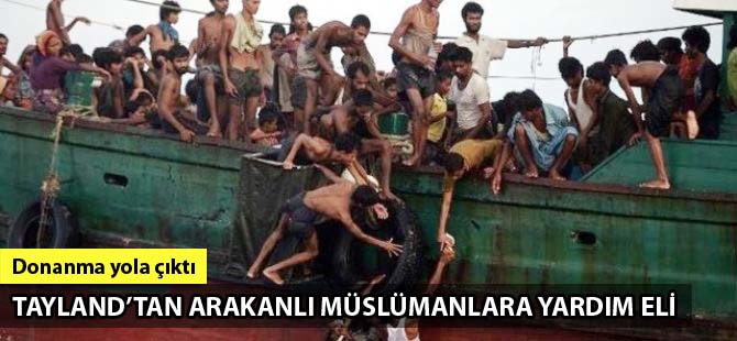 Tayland donanması Arakanlı müslümanlar için gemi gönderdi