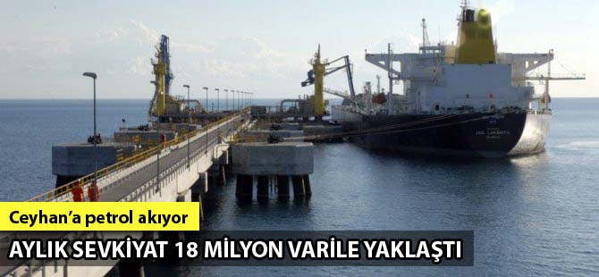 Ceyhan Limanı'na sevk edilen petrol, Mayıs ayında 18 milyon varile yaklaştı