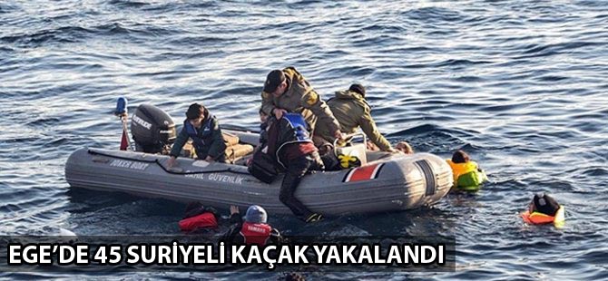 Çanakkale'den Midilli Adası'na geçmek isteyen 45 Suriyeli kaçak yakalandı