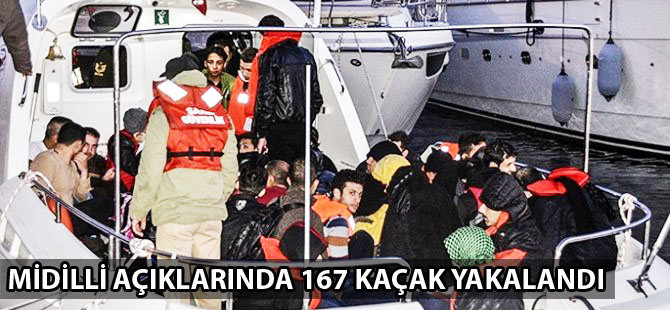 Midilli açıklarında 167 kaçak Sahil Güvenlik ekipleri tarafından yakalandı