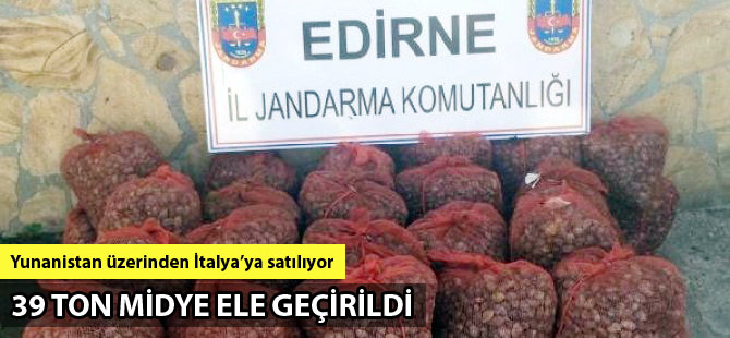 Edirne'de kaçak midye operasyonu