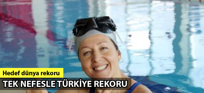 Milli sualtı sporcusu Birgül Erken, 105 metreye inerek Türkiye rekoru kırdı