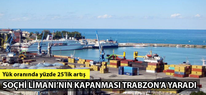 Soçhi Limanı'nın kapanmasıyla Trabzon'da yük artışı yüzde 25 arttı