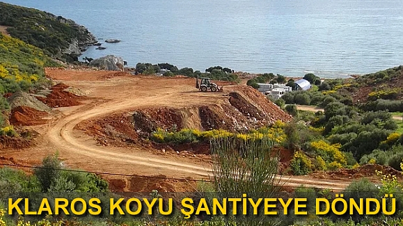 İzmir’de koruma altındaki koy şantiyeye döndü