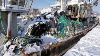 Ağları balık değil 'buz' tuttu