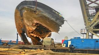 M/V Fortuna S gemisinin enkazı çıkarıldı
