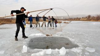 Kızılırmak'ta Eskimo usulu balık avı