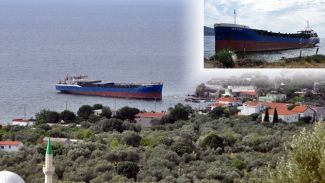 M/V İrem Kaan gemisi Çanakkale'de karaya oturdu