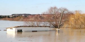 Ergene Nehri taştı, bölge sular altında