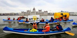 Greenpeace’ten Tuna Nehri'nde nükleer protestosu
