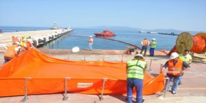 Kuşadası'nda deniz kirliliğine müdahale tatbikatı