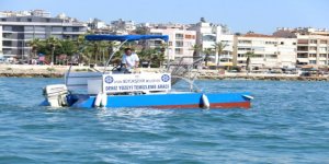 Aydın Belediyesi deniz temizleme aracı yaptı