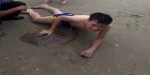 Cinsel organını vatoz soktu