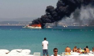 Çeşme'de yat yangını