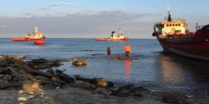 Karaya oturan gemi kurtarıldı