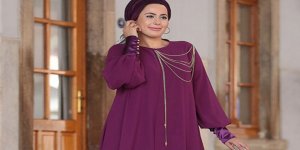 Büyük beden giyen kadınların tesettür abiye şıklığı