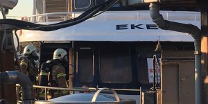 Üsküdar'da yolcu teknesi yandı
