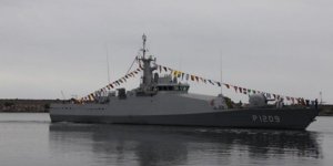 TCG KILIMLI askeri gemisi Hopaport'a demir attı