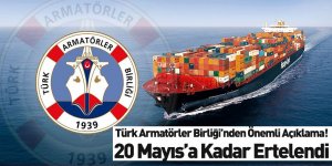 Türk Armatörler Bİrliği'nden Önemli Açıklama