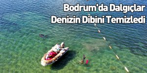 Bodrum'da Dalgıçlar Denizin Dibini Temizledi