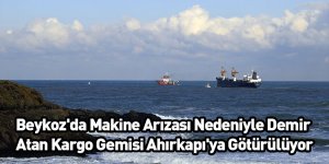 Beykoz'da Makine Arızası Nedeniyle Demir Atan Kargo Gemisi Ahırkapı'ya Götürülüyor