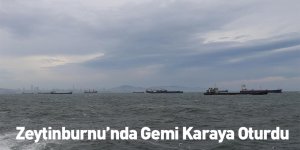 Zeytinburnu’nda Gemi Karaya Oturdu