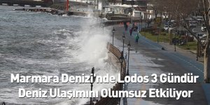 Marmara Denizi'nde Lodos 3 Gündür Deniz Ulaşımını Olumsuz Etkiliyor