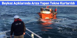 Beykoz Açıklarında Arıza Yapan Tekne Kurtarıldı