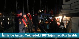 İzmir'de Arızalı Teknedeki 109 Sığınmacı Kurtarıldı