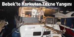 Bebek'te Korkutan Tekne Yangını
