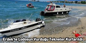 Erdek'te Lodosun Vurduğu Tekneler Kurtarıldı