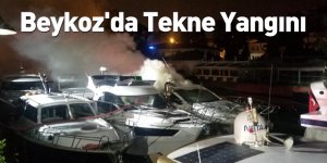 Beykoz'da Tekne Yangını