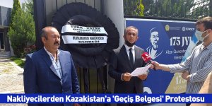 Nakliyecilerden Kazakistan'a 'Geçiş Belgesi' Protestosu