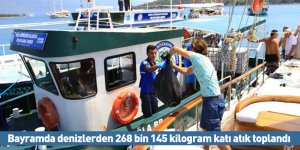 Bayramda denizlerden 268 bin 145 kilogram katı atık toplandı