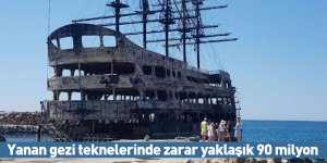 Yanan gezi teknelerinde zarar yaklaşık 90 milyon