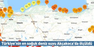 Türkiye’nin en soğuk deniz suyu Akçakoca’da ölçüldü