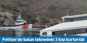 Fethiye'de batan teknedeki 3 kişi kurtarıldı