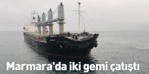 Marmara'da iki gemi çatıştı
