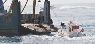 Marmaris Limanı'nda yanan gemi tatbikatı