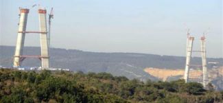 Köprünün ayakları 322 metreye ulaştı